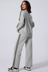 Side Striped Round Neck Top and Pants Active Set - Odaingerous